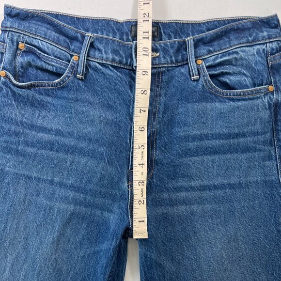 Mother The Checkerboard Duster Flood Cuff Jeans in Bunny Hop Size 29 - Picture 11 of 15